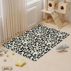Halloween Skull Printed Floor Mat Non-slip Rug for Living Room Bedroom Entrance