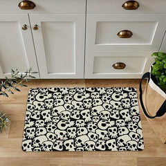 Halloween Skull Printed Floor Mat Non-slip Rug for Living Room Bedroom Entrance