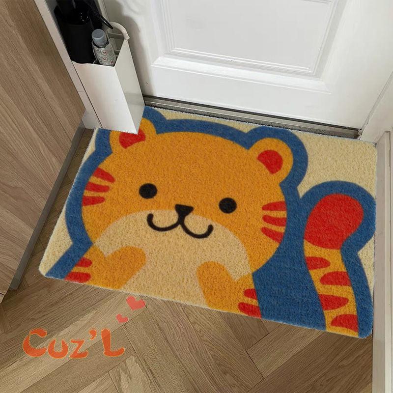Soft Plush Bath Rug Silk Ring Bath Mat Absorbent Carpet for Home