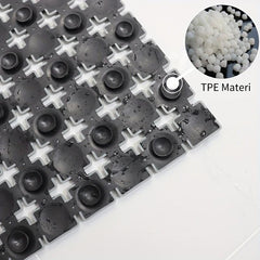 Anti-slip Shower Stall Mat with Suction Cups and Drain Holes - 38 x 68cm