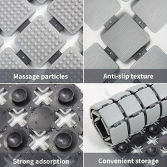 Anti-slip Shower Stall Mat with Suction Cups and Drain Holes - 38 x 68cm