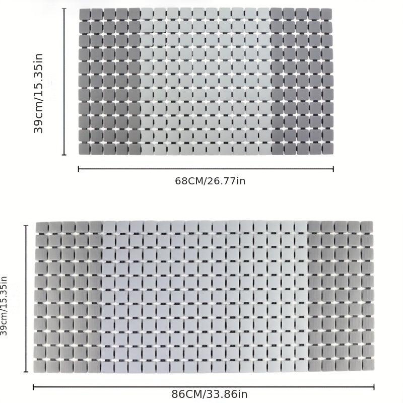 Anti-slip Shower Stall Mat with Suction Cups and Drain Holes - 38 x 68cm