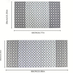 Anti-slip Shower Stall Mat with Suction Cups and Drain Holes - 38 x 68cm