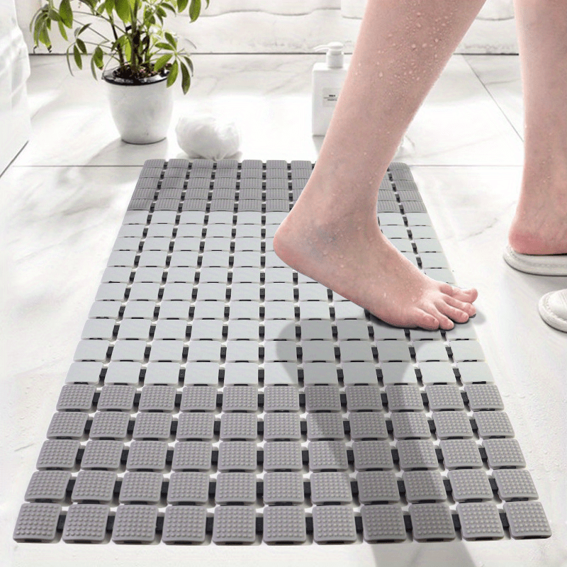 Anti-slip Shower Stall Mat with Suction Cups and Drain Holes - 38 x 68cm
