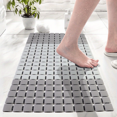 Anti-slip Shower Stall Mat with Suction Cups and Drain Holes - 38 x 68cm