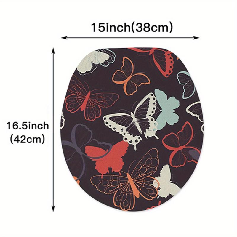 Psychedelic Butterfly Bath Mat Rug Ultra Soft Non Slip Bathroom Rugs