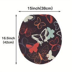 Psychedelic Butterfly Bath Mat Rug Ultra Soft Non Slip Bathroom Rugs