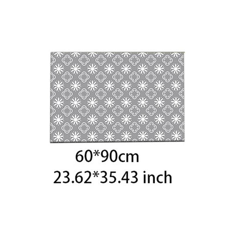 Geometric Pattern Soft Bath Rug Machine Washable Absorbent Mat