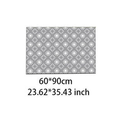 Geometric Pattern Soft Bath Rug Machine Washable Absorbent Mat