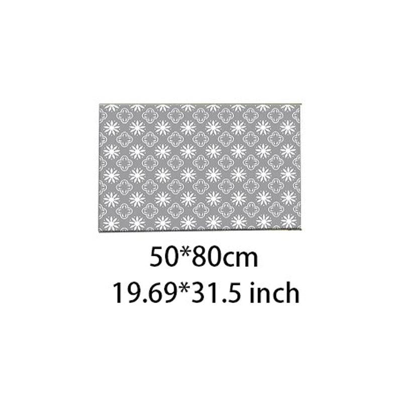 Geometric Pattern Soft Bath Rug Machine Washable Absorbent Mat