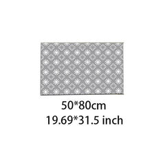 Geometric Pattern Soft Bath Rug Machine Washable Absorbent Mat