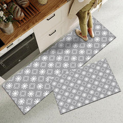 Geometric Pattern Soft Bath Rug Machine Washable Absorbent Mat