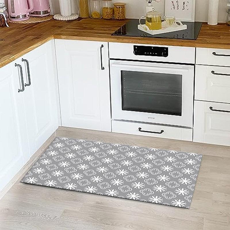 Geometric Pattern Soft Bath Rug Machine Washable Absorbent Mat