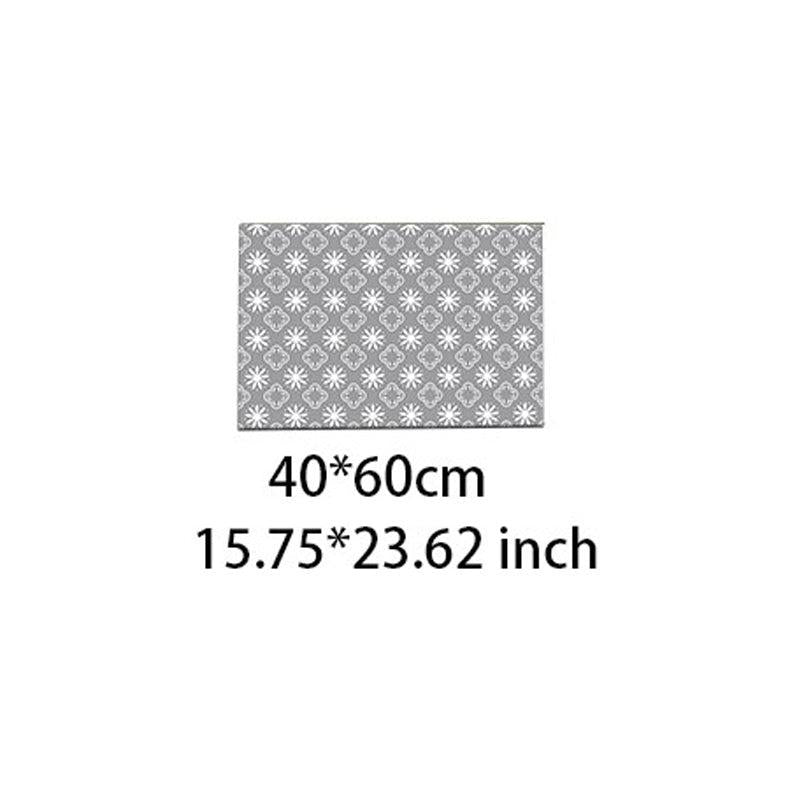 Geometric Pattern Soft Bath Rug Machine Washable Absorbent Mat