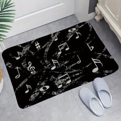 Vintage Keyboard Print Floor Mat - Soft & Absorbent Bathroom Mat