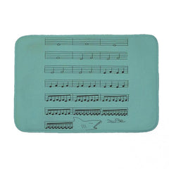 Vintage Keyboard Print Floor Mat - Soft & Absorbent Bathroom Mat