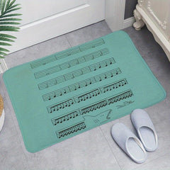 Vintage Keyboard Print Floor Mat - Soft & Absorbent Bathroom Mat