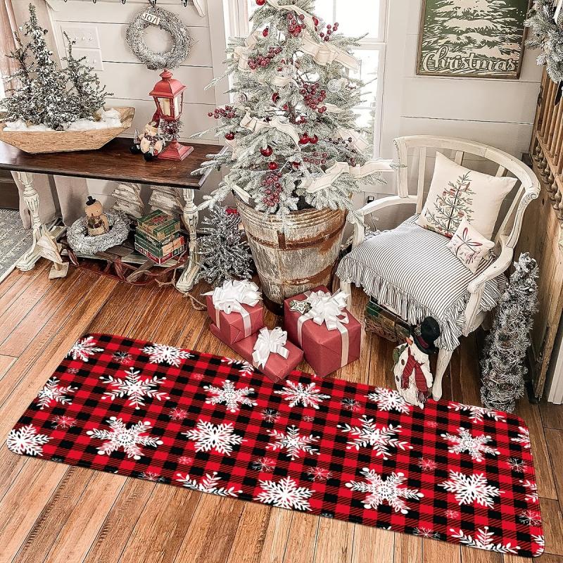 Christmas Welcome Entrance Doormat Non Slip Indoor Outdoor Mat