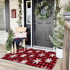 Christmas Welcome Entrance Doormat Non Slip Indoor Outdoor Mat