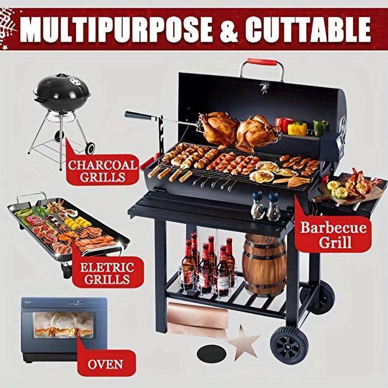 6pcs Copper Non Stick Oven Mats Heat Resistant BBQ Grill Mats