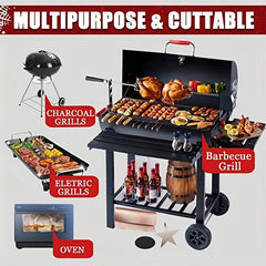6pcs Copper Non Stick Oven Mats Heat Resistant BBQ Grill Mats