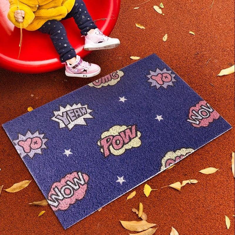Vintage Graffiti Floor Mat Anti-slip Dust Removal