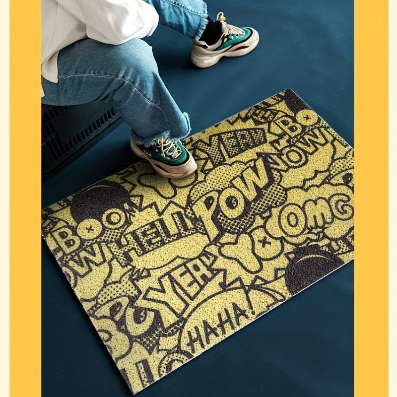 Vintage Graffiti Floor Mat Anti-slip Dust Removal