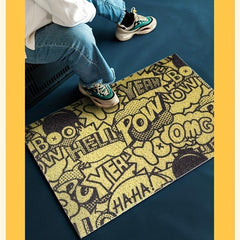 Vintage Graffiti Floor Mat Anti-slip Dust Removal