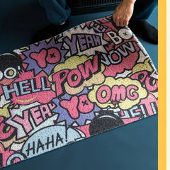 Vintage Graffiti Floor Mat Anti-slip Dust Removal