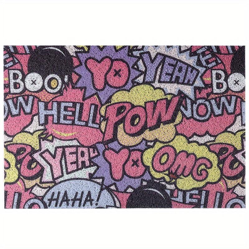 Vintage Graffiti Floor Mat Anti-slip Dust Removal