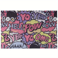 Vintage Graffiti Floor Mat Anti-slip Dust Removal