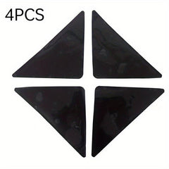 4pcs Carpet Floor Mat Non slip Fixed Sticker Triangular Rubber Pu Household
