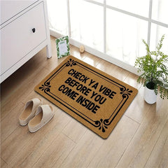 Funny Welcome Door Mat with Anti Slip Rubber Back - Kitchen Rugs Doormat