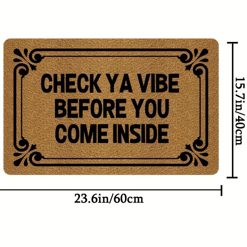 Funny Welcome Door Mat with Anti Slip Rubber Back - Kitchen Rugs Doormat