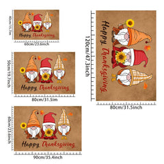 Watercolor Dwarf Gnome Kitchen Mat Soft Non Slip Rubber Backing