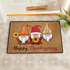 Watercolor Dwarf Gnome Kitchen Mat Soft Non Slip Rubber Backing