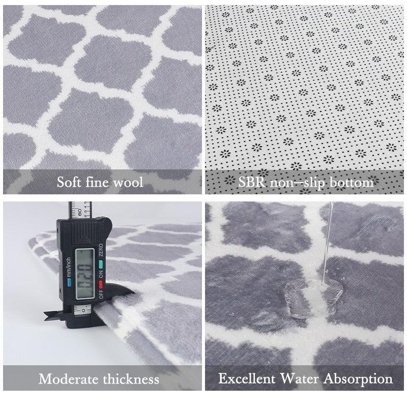 Geometric Pattern Memory Foam Bath Rug