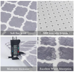 Geometric Pattern Memory Foam Bath Rug