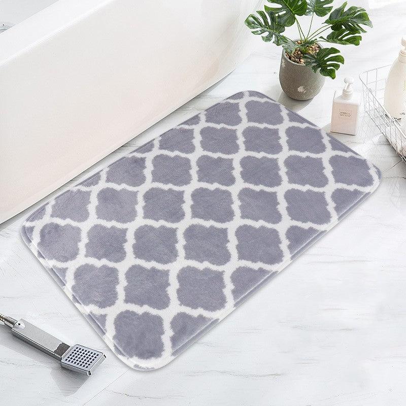 Geometric Pattern Memory Foam Bath Rug