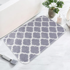Geometric Pattern Memory Foam Bath Rug