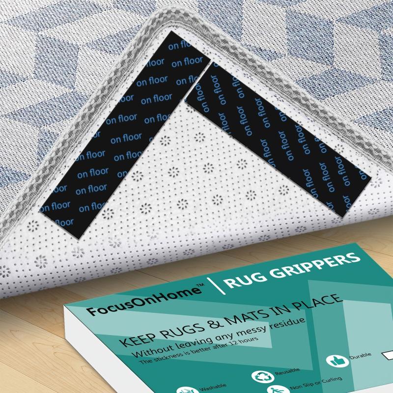 16pcs Plus Size Non Slip Carpet Stickers Rectangular
