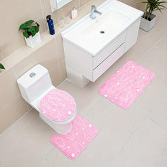 Luminous Floor Mat Sponge Bath Mat Set Non Slip Durable Bathroom Rug