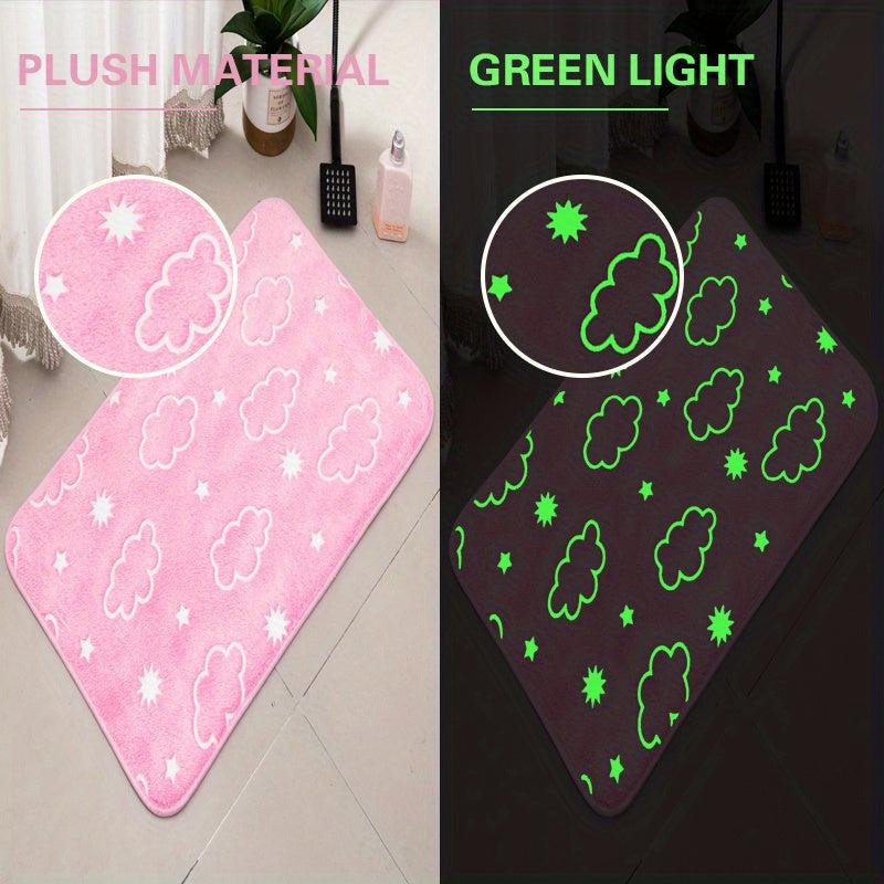 Luminous Floor Mat Sponge Bath Mat Set Non Slip Durable Bathroom Rug