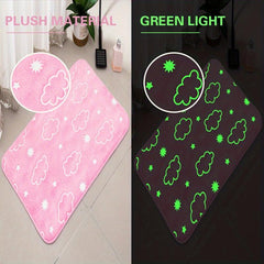 Luminous Floor Mat Sponge Bath Mat Set Non Slip Durable Bathroom Rug