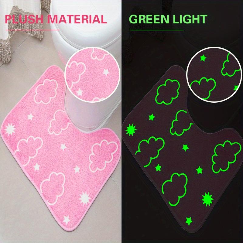Luminous Floor Mat Sponge Bath Mat Set Non Slip Durable Bathroom Rug