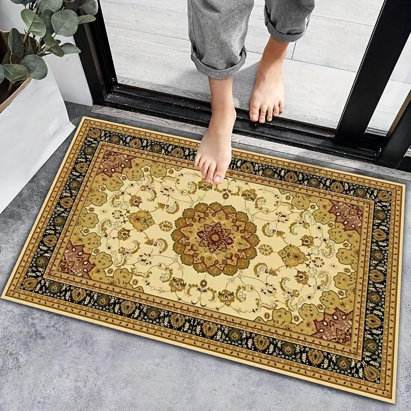 Vintage Welcome Mat - Non Slip & Washable - Indoor/Outdoor