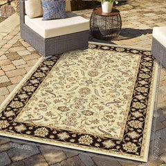 Vintage Floral Area Rug Anti Slip Soft Low Pile Carpet