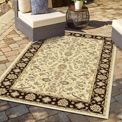 Vintage Floral Area Rug Anti Slip Soft Low Pile Carpet