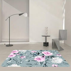 1pc Flower Area Rug Living Room Mat Indoor Floor Mat Non Slip Kitchen Floor Rug