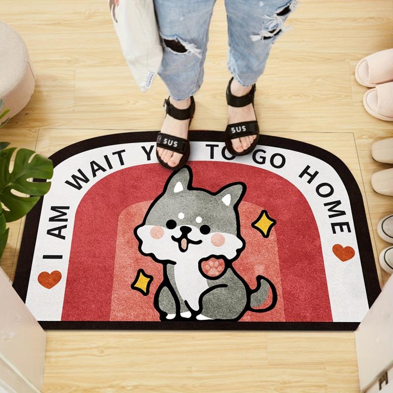 Crystal Velvet Rug Anti Fatigue Shaggy Floor Carpet Non Slip Entrance Mat